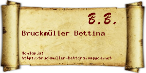 Bruckmüller Bettina névjegykártya